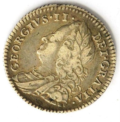 Lot 83 - George II, Sixpence 1750, plain in angles, toned AVF to VF