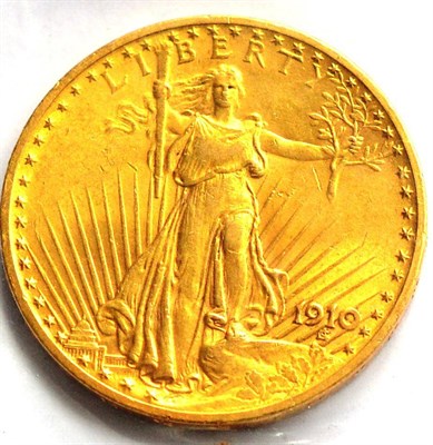 Lot 89 - USA Gold 20 Dollars 1910, Saint Gaudens, trivial contact marks, 33.49g, .900 gold, VF/GVF