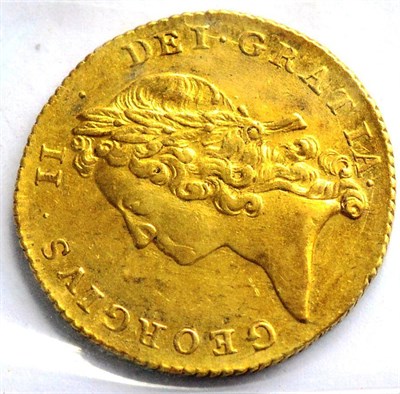 Lot 90 - George II, Gold 2 Guineas 1738, young laureate head, 16.78g, some light flecking both sides...