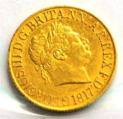 Lot 94 - George III Sovereign 1817, very good edge & surfaces, GVF to AEF