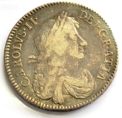 Lot 101 - Charles II Halfcrown 1670 V.SECVNDO, third bust, rev. centre weak but good edge & surfaces,...