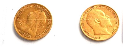 Lot 136 - 2 x Half Sovereigns: 1900 & 1907 Fine