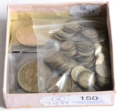 Lot 150 - 152 x Silver Threepences, Victoria YH to GeoVI, a few holed or o/wise damaged, £0.40p face value