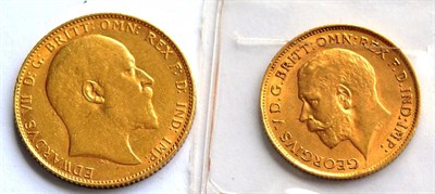 Lot 151 - Sovereign 1907 minor contact marks GFine & half sovereign 1912 VF