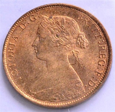 Lot 160 - Victoria, Halfpenny 1871, a couple of faint toning spots in Queen's hair o/wise virtually full mint