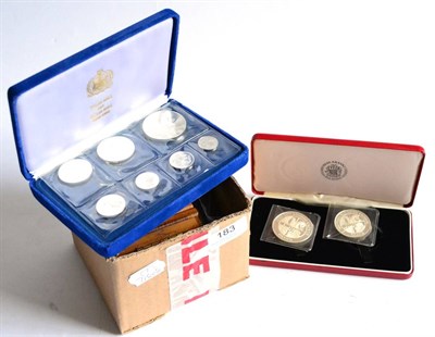 Lot 183 - 2 x Foreign Silver Proof Sets: Western Samoa 1974, 7 x sterling silver coins: 1 tala & 50, 20,...