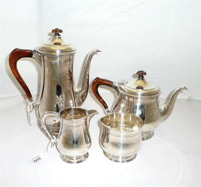 Lot 309 - An Elizabeth II Four Piece Tea and Coffee Set, George Tarrot Ltd, London 1968, of slender...