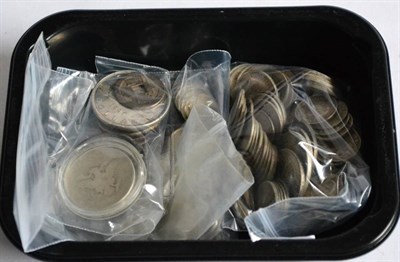 Lot 218 - Miscellaneous Lot comprising: £3.10 face value pre-47 silver, 56 x silver threepences, including