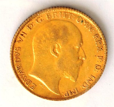 Lot 223 - Edward VII, Half Sovereign 1906, contact marks GFine