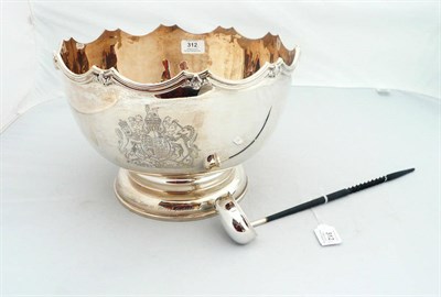 Lot 312 - An Elizabeth II Punch Bowl and Ladle, CS Ltd, London 1977, Jubilee mark, plain circular with...