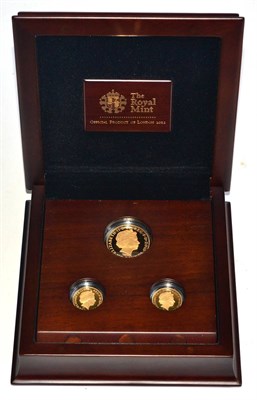 Lot 235 - 3-Coin Gold Proof Set 2012 'London Olympics' comprising: £100 rev. NEPTUNE around image of...