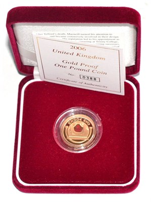 Lot 246 - Gold Proof £1 2006, rev. Egyptian Arch Railway  Bridge, 19.6g, .916 gold, with cert, in...