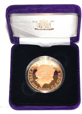 Lot 254 - Gold Proof £5 2006 '80th Birthday,' with cert, in CofI, BU