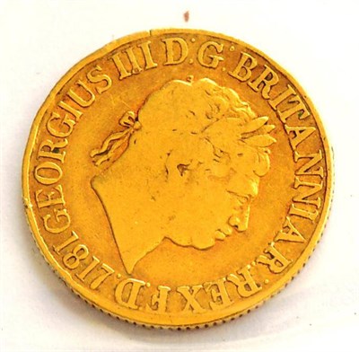 Lot 281 - George III Sovereign 1817, edge nicks/bumps & light surface marks, bust VG o/wise AFine