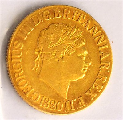 Lot 282 - George III Sovereign 1820, closed 2, minor edge imperfections/surface marks, GFine or a little+