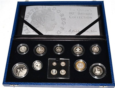 Lot 356 - Queen's 80th Birthday Silver Proof Set 2006,' a set of 13 x sterling silver proof coins comprising