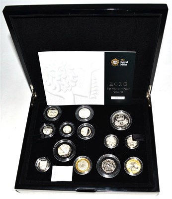 Lot 357 - Silver Proof Set 2010, 13 coins comprising: 'Royal Shield of Arms' £1, 50p, 20p, 10p, 5p, 2p...