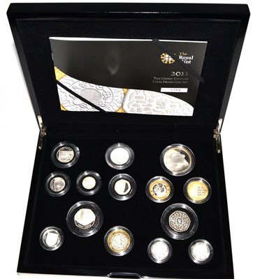 Lot 358 - Silver Proof Set 2011, 14 coins comprising: 'Royal Shield of Arms' £1, 50p, 20p, 10p, 5p, 2p...