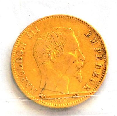 Lot 362 - France, Gold 5 Francs 1859A, 1.59g, .900 gold; a few surface metal flaws o/wise Fine/GFine