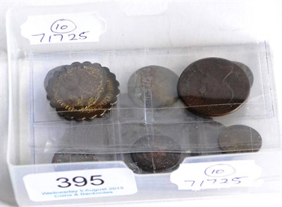 Lot 395 - Miscellaneous Copper/Bronze Coins comprising: 2 x 17th century farthing tokens: (1) obv. IOSEPH...