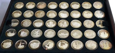 Lot 415 - A Complete Set of 40 x Sterling Silver Medals 'The Ancient Counties of England' issued by the...