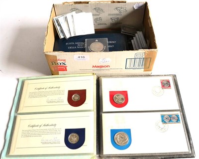 Lot 416 - Miscellaneous Commemorative Silver Medals & Medallic 1st day Covers comprising (1) a set of 4 x...