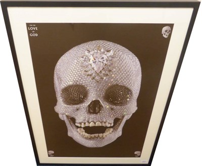 Lot 2001 - After Damien Hirst (b.1965) 'For the Love of God' Lithographic poster, 81cm by 57cm