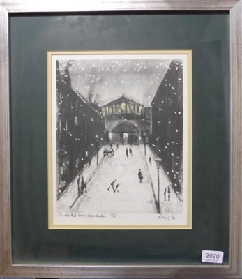 Lot 2020 - After Harold Riley (b.1934) 'The Market Hall, Manchester' Signed in pencil and dated (19)76,...