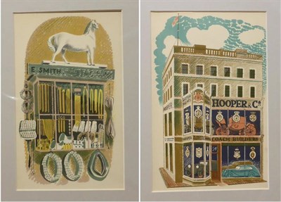 Lot 2040 - Eric Ravilious (1903-1942) 'E.Smith, Saddlers and Harness Makers' 'Hooper and Co., Coach...