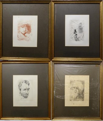 Lot 2045 - After Salvador Dali (1904-1989) 'Rembrandt' Etching, together with three further etchings after the