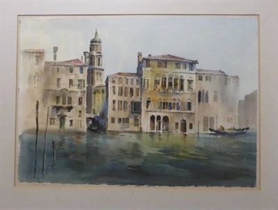 Lot 2061 - J Barrie Haste (1931-2011) 'Grand Canal - Rialto, Venice'  Signed in pencil, inscribed,...