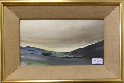 Lot 2072 - Norah Glover (b.1923) Landscape with farm buildings Signed and dated (19)61, watercolour, 16.5cm by