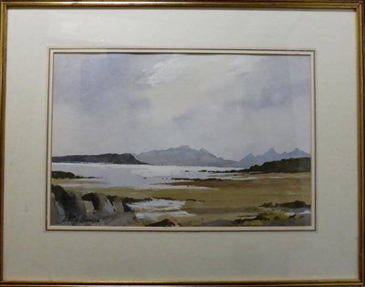 Lot 2078 - Edward Wesson RI, RBA, RSMA (1910-1983) 'Inner Hebrides from Arisaig, Ross-shire' Signed, inscribed