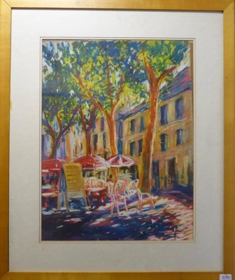 Lot 2083 - John Holt (b.1949) French Cafe Pastel, 63cm by 47cm  Provenance: Purchased directly from the artist