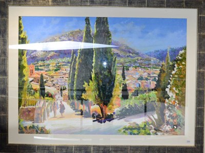 Lot 2085 - Tony Brummell-Smith (b.1949) 'The Calvari Steps Pollenca, Mallorca' Signed, inscribed verso and...
