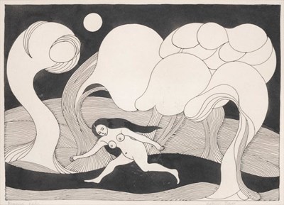 Lot 2093 - Kathleen Major (1905-1977) 'Running Nude' Signed, inscribed, pen and ink, 25cm by 34cm...