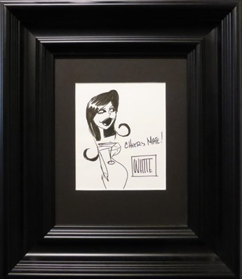 Lot 2101 - Todd White (b.1969) American 'Cheers Mate!' Signed, felt tip pen, 15cm by 12.5cm