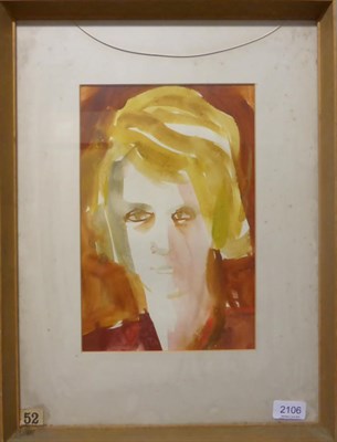 Lot 2106 - Mardi Barrie RSW (1931-2004) Scottish A head and shoulders portrait of a lady Signed,...