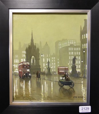 Lot 2129 - Steven Scholes (b.1952)  'Albert Square, Manchester, 1958' Signed, inscribed verso, oil on...