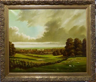 Lot 2133 - Steven Scholes (b.1952)  'Winchester' Signed, inscribed verso, oil on canvas, 50cm by 59.5cm