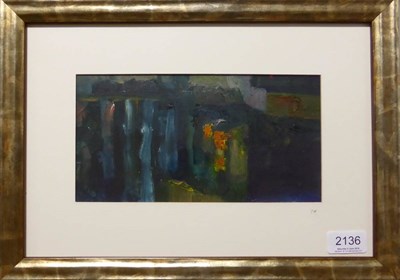 Lot 2136 - Emerson Mayes (Contemporary) Landscape study Initialled, oil on board, 12.5cm by 24cm