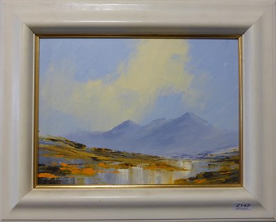 Lot 2143 - Peter M. Drewett (Contemporary) 'Glen Sheil' Signed, inscribed verso, oil on canvas, 28cm by 38cm