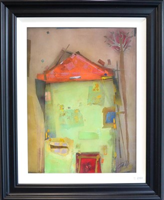 Lot 2151 - Terri Hallman (b.1962) American House and Tree Signed, mixed media, 63cm by 48cm  Provenance:...