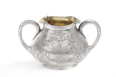 Lot 350 - Railway Interest: A Victorian Presentation Sugar Bowl, Smith, Nicholson & Co, London 1854, of...