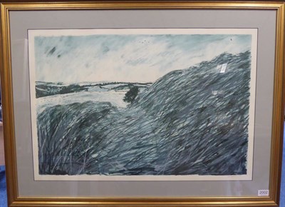 Lot 2002 - Len Tabner (b.1946) From Skelton looking over to the sea Signed in pencil and dated 1976,...