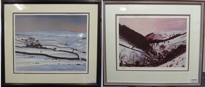 Lot 2009 - After Peter Brook (1927-2009) 'Drawing a Good View in the Dales' 'In a Pennine Valley' Each...