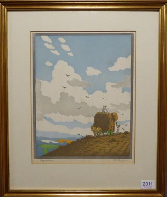 Lot 2011 - John Hall Thorpe (1874-1947) Australian 'Haymakers' Signed in pencil and inscribed, woodblock...