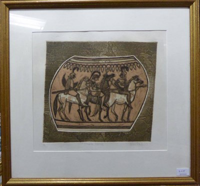 Lot 2015 - Valerie Thornton (1931-1991) 'Etruscan Warriors' Signed in pencil and dated (19)83, inscribed...