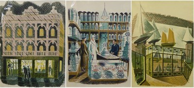 Lot 2016 - Eric Ravilious (1903-1942) 'Wedding Cakes' 'Model Ships and Railways' 'Public House' Three...