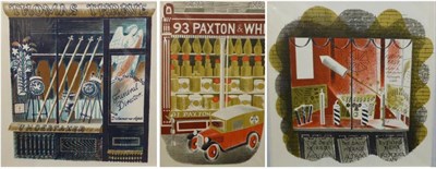 Lot 2017 - Eric Ravilious (1903-1942) 'Cheesemonger' 'Fireworks' 'Undertaker' Three lithographs from 'The High